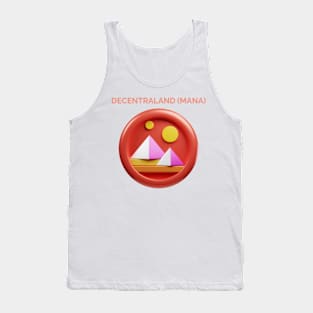 DECENTRALAND (MANA) 3d front view rendering cryptocurrency Tank Top